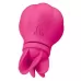 Розовый клиторальный стимулятор Caress с 5 заменяемыми насадками розовый 