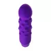 Фиолетовый вибратор с шишечками - 17 см фиолетовый 