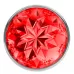 Большая серебристая анальная пробка Diamond Red Sparkle Large с красным кристаллом - 8 см красный 