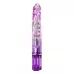 Фиолетовый хай-тек вибратор High-Tech fantasy с бусинами и отростком - 27,2 см фиолетовый 