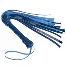 Синяя многохвостая лаковая плеть - 40 см синий 