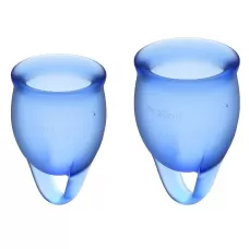 Набор синих менструальных чаш Feel confident Menstrual Cup синий 