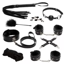 Эротический набор БДСМ из 9 предметов в черном цвете черный 