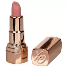 Золотистый вибратор-помада с бежевым мягким кончиком Hide   Play Rechargeable Lipstick золотистый 