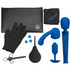 Большой набор для анальных игр из 10 предметов Anal Massage   Education Set синий с черным 