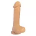 Телесный фаллоимитатор 8 Inch Carved DIldo - 22 см телесный 