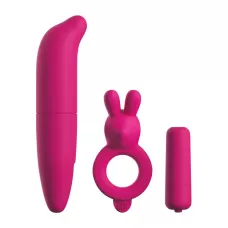 Ярко-розовый вибронабор для пар Couples Vibrating Starter Kit ярко-розовый 