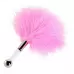 Кисточка для щекотания с розовыми пёрышками - 13 см розовый 