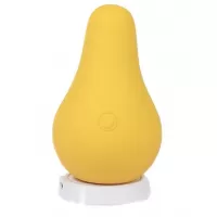 Желтый перезаряжаемый вибратор Juicy Pear - 8,2 см желтый 