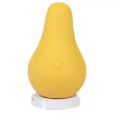 Желтый перезаряжаемый вибратор Juicy Pear - 8,2 см желтый 