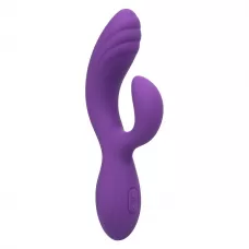Фиолетовый вибромассажер-кролик Stella Liquid Silicone “C” Curve - 19 см фиолетовый 