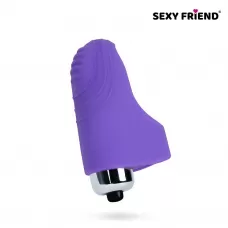 Фиолетовая вибронасадка на палец фиолетовый 