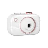 Белый стимулятор в форме фотоаппарата Alberta с вибрацией и вакуумом белый 