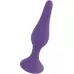 Фиолетовая анальная втулка Silcone Purple Plug Large - 12,5 см фиолетовый 