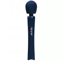 Синий жезловый вибромассажер Vim Vibrating Wand - 31,3 см синий 