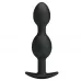 Чёрные анальные шарики из силикона - 12,5 см черный 