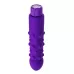 Фиолетовый вибратор с шишечками - 17 см фиолетовый 