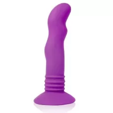 Фиолетовый вибромассажер Cosmo на присоске - 12 см фиолетовый 