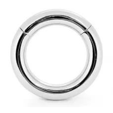 Серебристое среднее эрекционное кольцо на магнитах серебристый 