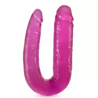 Розовый двусторонний фаллоимитатор Double Headed Dildo - 45 см розовый 