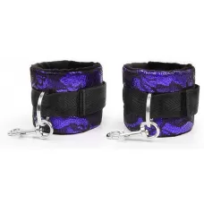 Фиолетово-черные наручники с карабинами фиолетовый с черным 