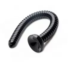 Черный анальный стимулятор-гигант Hosed Ribbed Anal Snake Dildo - 50,8 см черный 