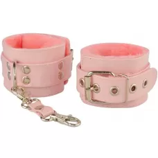 Нежно-розовые наручники с меховым подкладом нежно-розовый 
