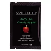 Лубрикант с ароматом сахарного яблока Wicked Aqua Candy Apple - 3 мл  