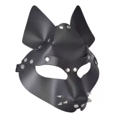 Черная маска Wolf с шипами черный 