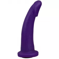 Фиолетовая гладкая изогнутая насадка-плаг - 14,7 см фиолетовый 