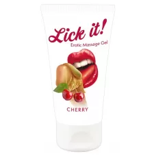 Лубрикант на водной основе Lick it! Cherry с ароматом вишни - 50 мл  
