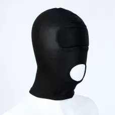 Маска-шлем с плотной вставкой и отверстием для рта черный 