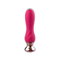 Розовый мини-вибратор Mini Vibrator с пультом ДУ - 12,5 см розовый 