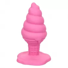 Розовая анальная пробка в виде мороженого Yum Bum Ice Cream Cone Butt Plug - 9,5 см розовый 
