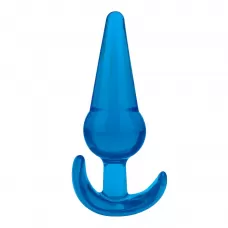 Голубая анальная пробка конической формы Medium Tapered Butt Plug - 12,7 см голубой 