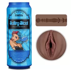 Коричневый мастурбатор-вагина Pleasure Brew Masturbator-Sultry Stout в банке коричневый 