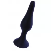 Черная анальная втулка на присоске - 10 см черный 