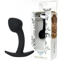 Черная анальная втулка Curved - 7,5 см черный 