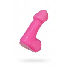 Розовая свеча в форме пениса - 47 гр розовый 