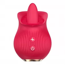 Красный вибратор с язычком Petal Bliss красный 