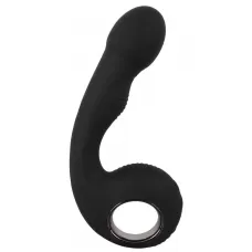 Черный силиконовый вибратор G   P-Spot Vibrator - 16,8 см черный 
