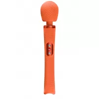 Оранжевый жезловый вибромассажер Vim Vibrating Wand - 31,3 см оранжевый 