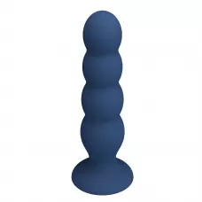 Синий анальный стимулятор со смещенным центром тяжести Silicone Anal Plug XL - 16,5 см синий 