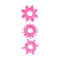 Комплект из трех розовых эрекционных колец розовый 