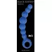 Синяя упругая анальная цепочка Flexible Wand - 18 см синий 
