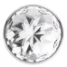 Большая серебристая анальная пробка Diamond Clear Sparkle Large с прозрачным кристаллом - 8 см прозрачный 