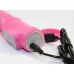 Перезаряжаемый розовый вибратор с ротацией - 22,5 см розовый 