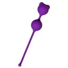 Фиолетовые вагинальные шарики A-Toys с ушками фиолетовый 