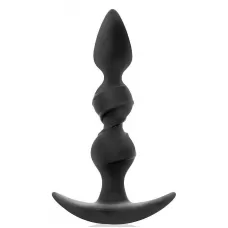 Черная витая пробка-елочка с ограничителем - 16 см черный 