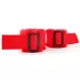 Красные меховые наручники на регулируемых черных пряжках красный 